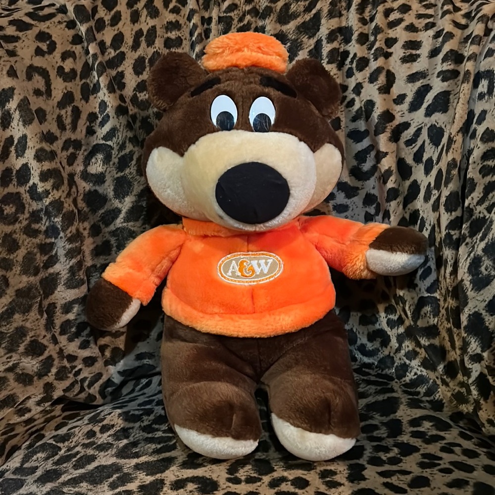 A&W Root Beer Stuffed Plush Vintage Bear